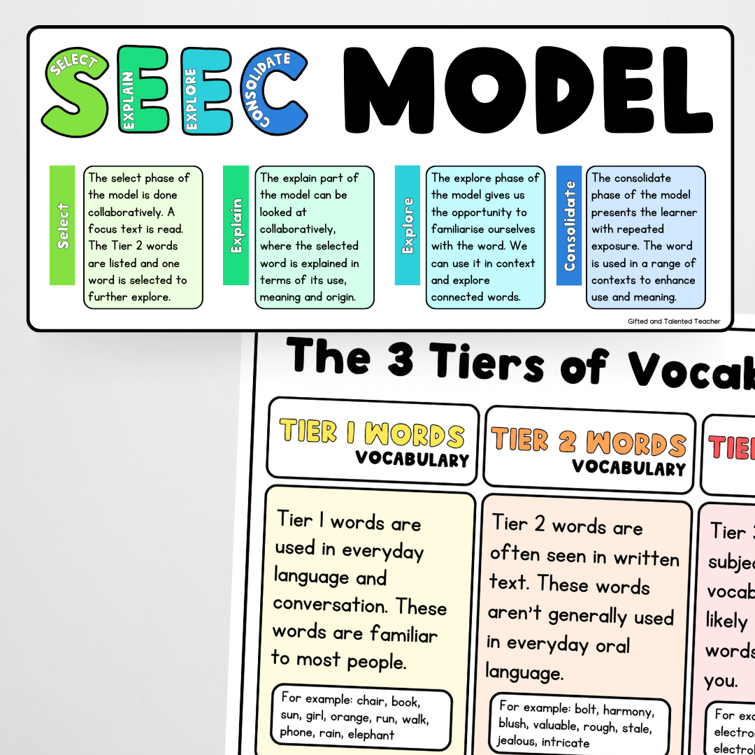 SEEC Model Posters | Vocabulary - Teacher Resources & Classroom Decor