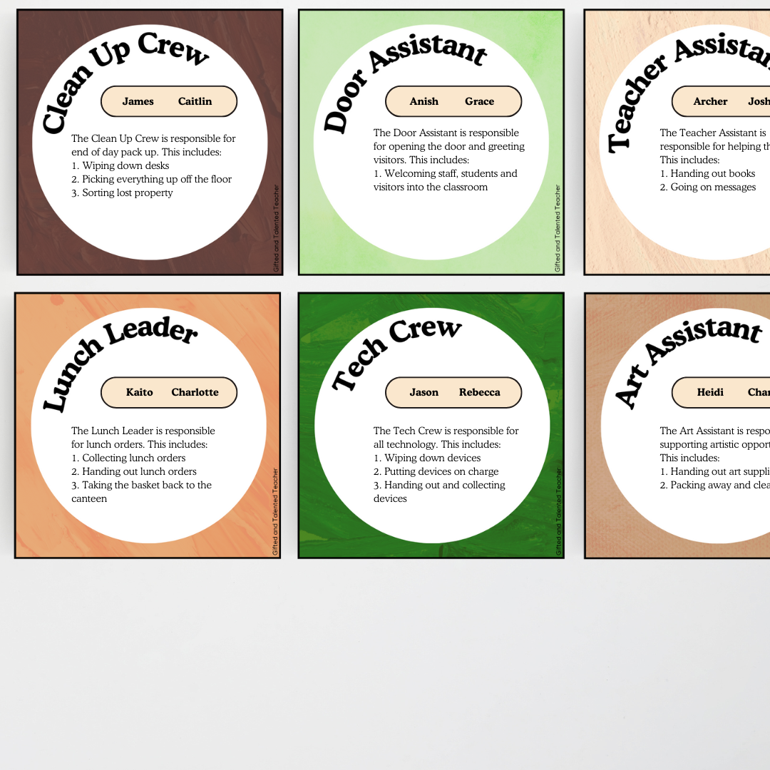 Classroom Jobs - Woodland Classroom Decor - Teacher Resources & Classroom Decor
