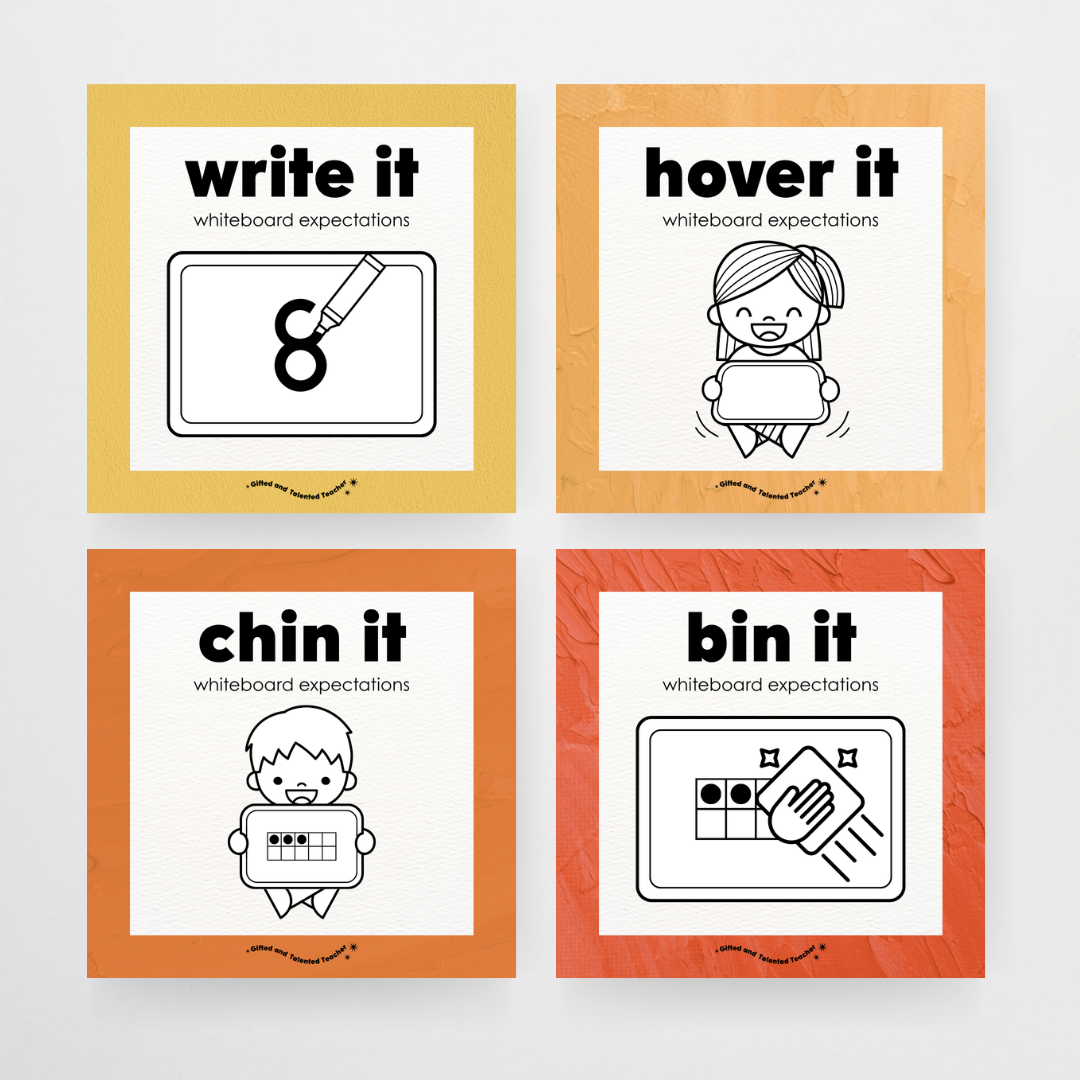 Mini Whiteboard Expectations, Prompts and Cues: Square Icons - North America Classroom Decor - Teacher Resources & Classroom Decor