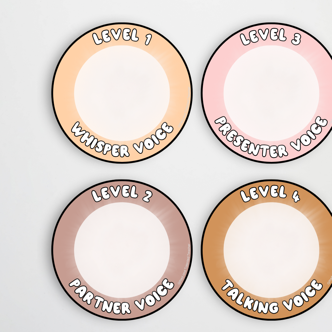 Matisse: Noise Levels - Neutral Classroom Decor - Teacher Resources & Classroom Decor