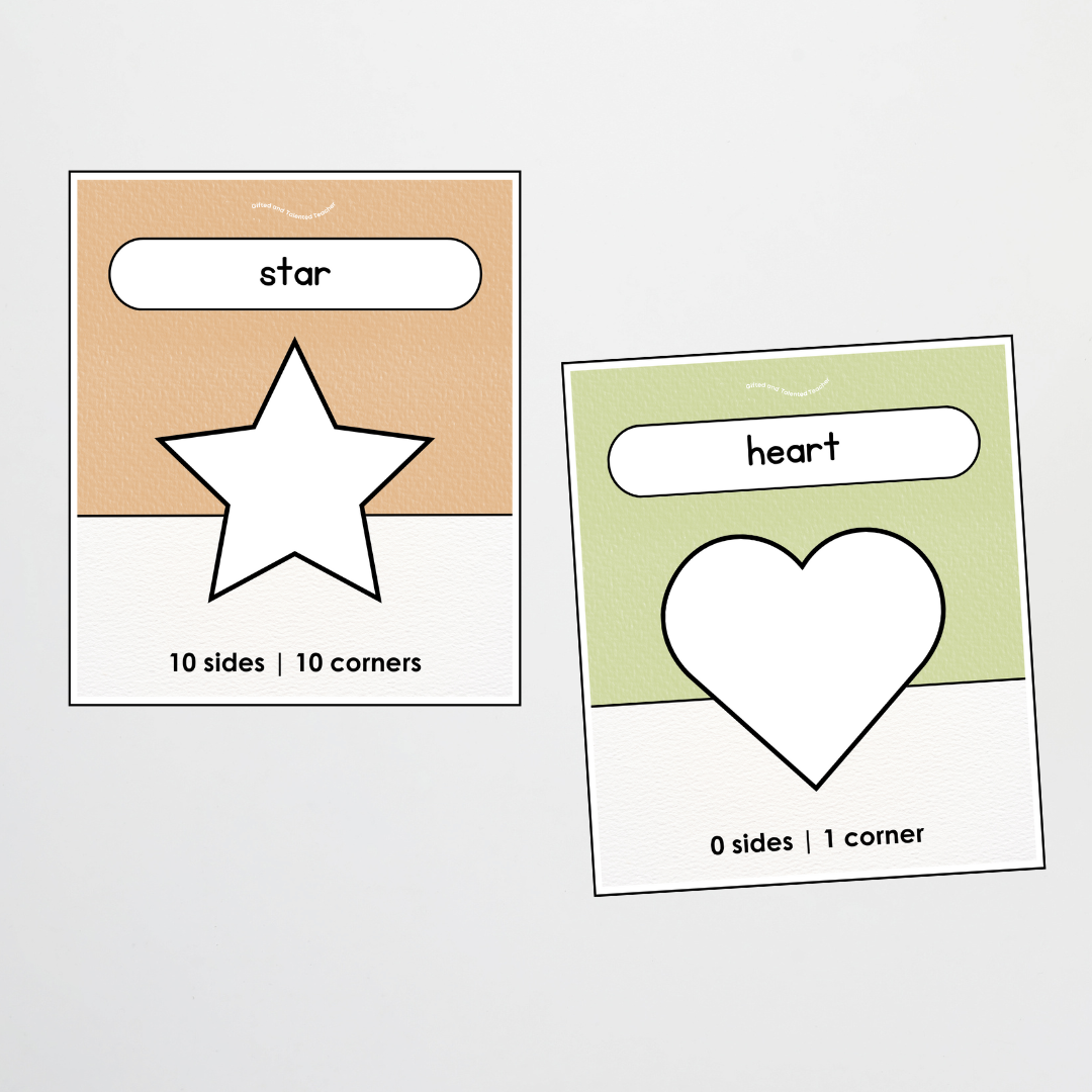 2D Shapes Posters - Woodland Classroom Decor