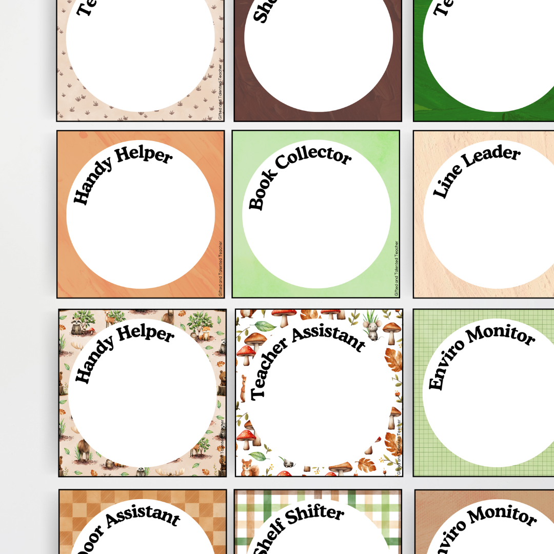 Classroom Jobs - Woodland Classroom Decor - Teacher Resources & Classroom Decor