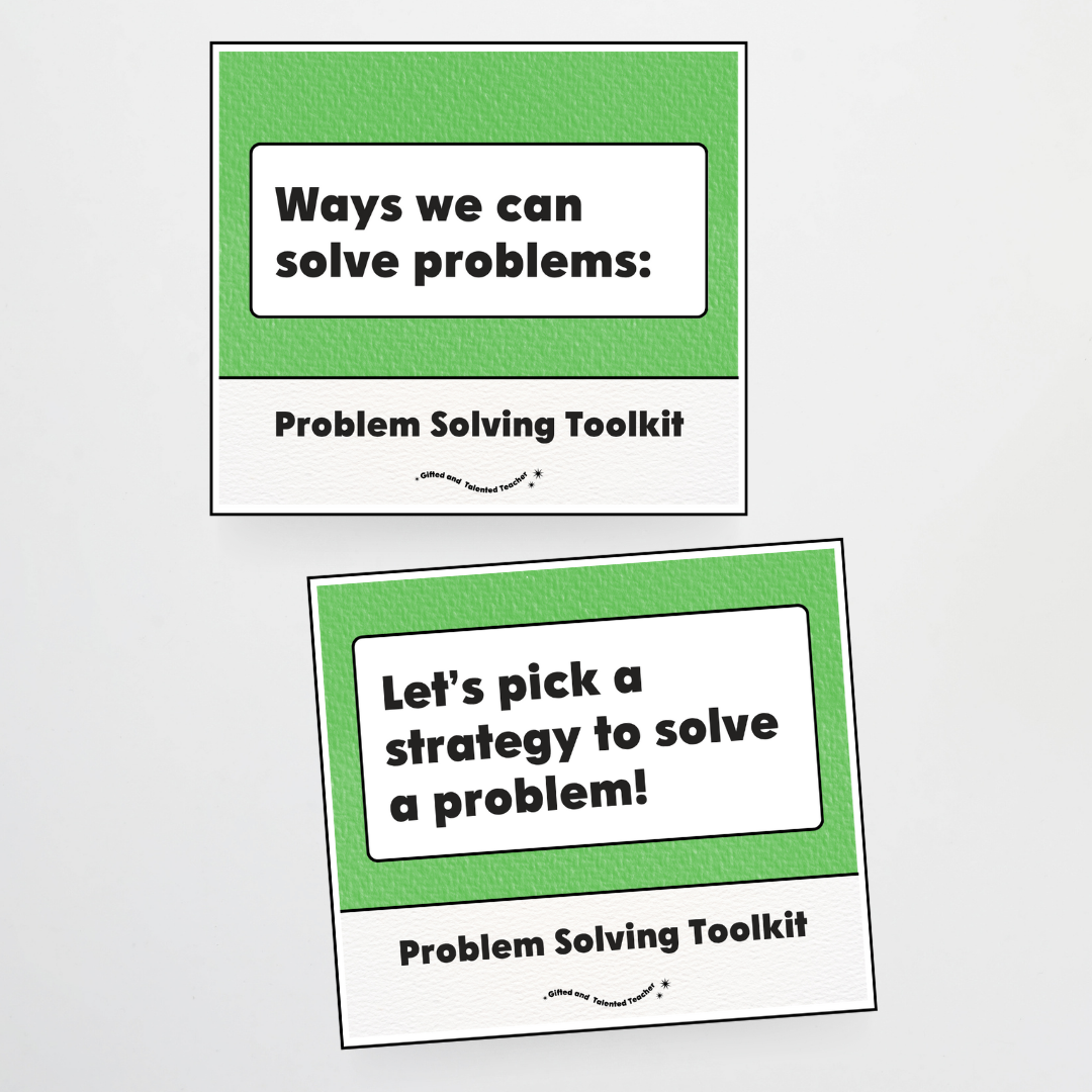 Upper Grades Problem Solving Strategy Toolkit - Leafy Greens Classroom Decor
