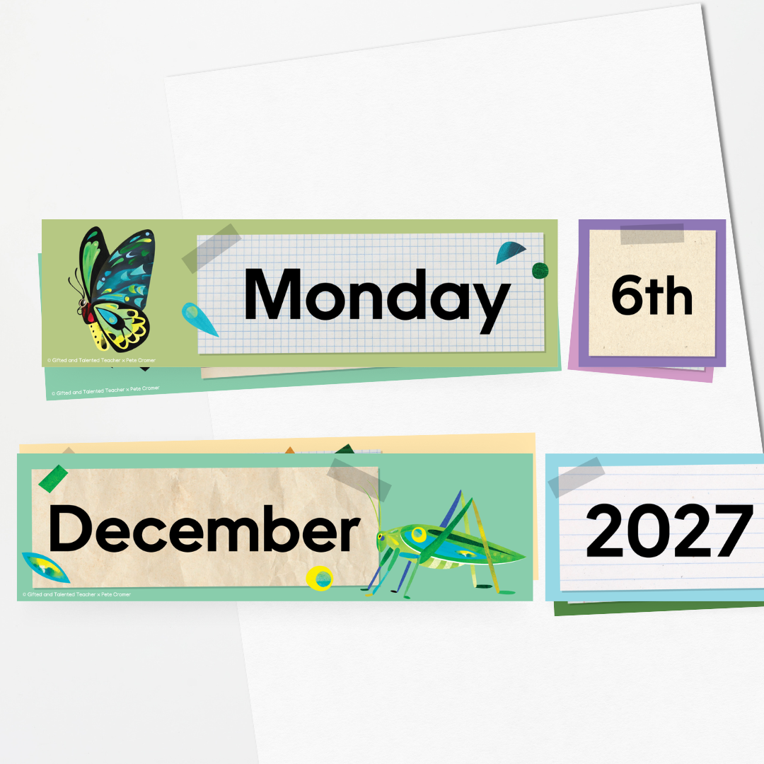 Pete Cromer: Flip Calendar - Insect Life Classroom Decor - Teacher Resources & Classroom Decor