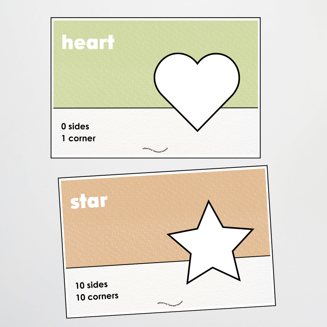 2D Shapes Posters - Woodland Classroom Decor