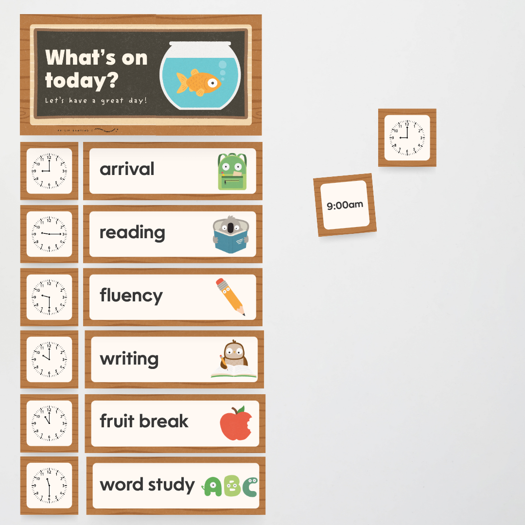 Philip Bunting: Visual Timetable Daily Schedule - Back to School Classroom Decor