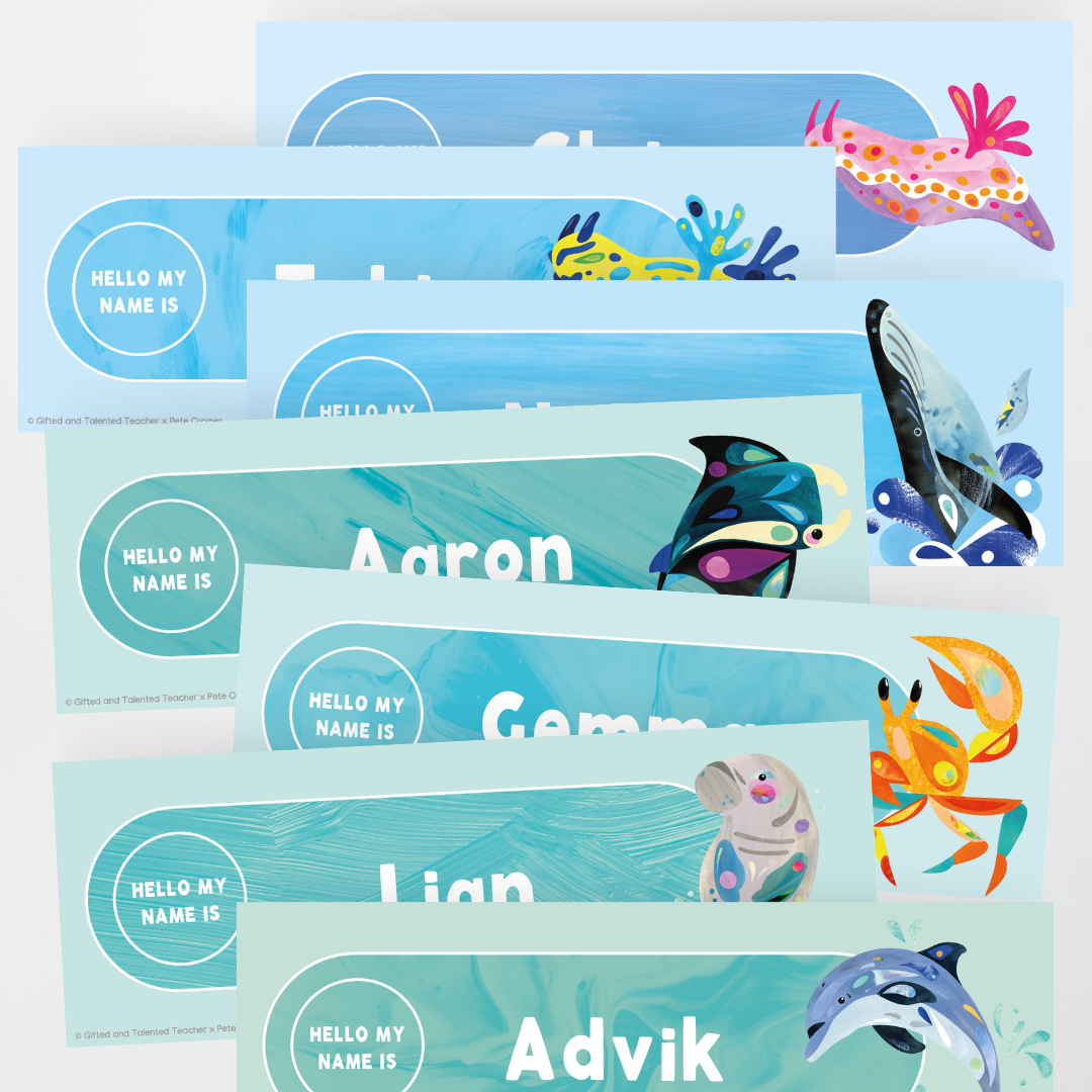 Pete Cromer: Desk Plates - Sea Life Collection