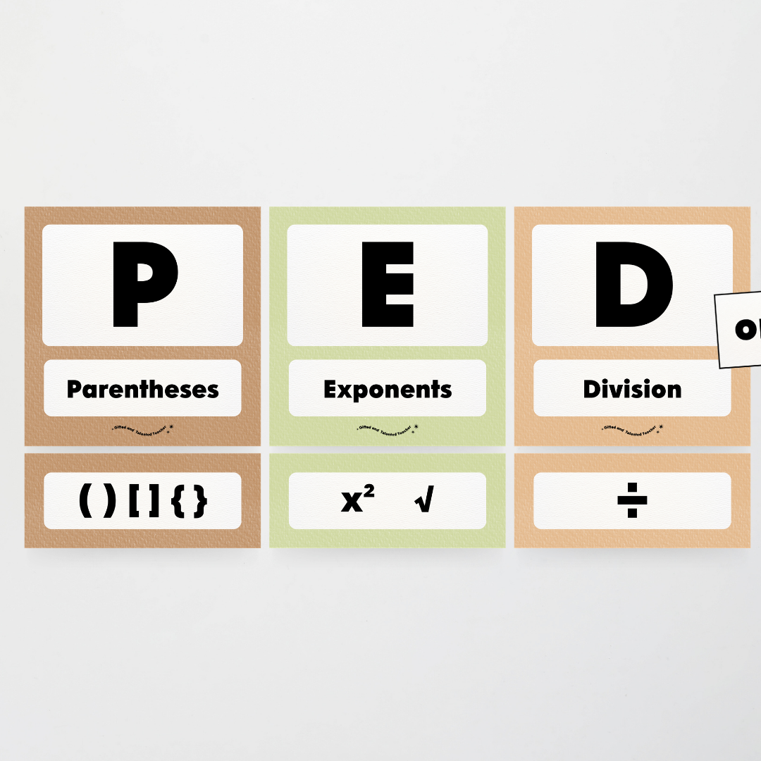 PEDMAS Order of Operations - Woodland Classroom Decor - Teacher Resources & Classroom Decor