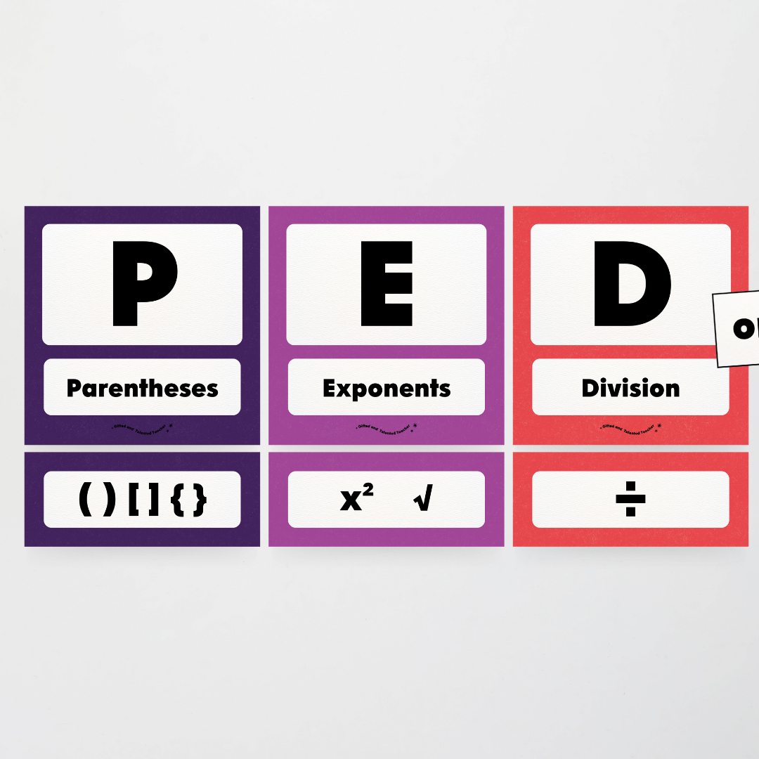 PEDMAS Order of Operations - Watch this Space Classroom Decor - Teacher Resources & Classroom Decor