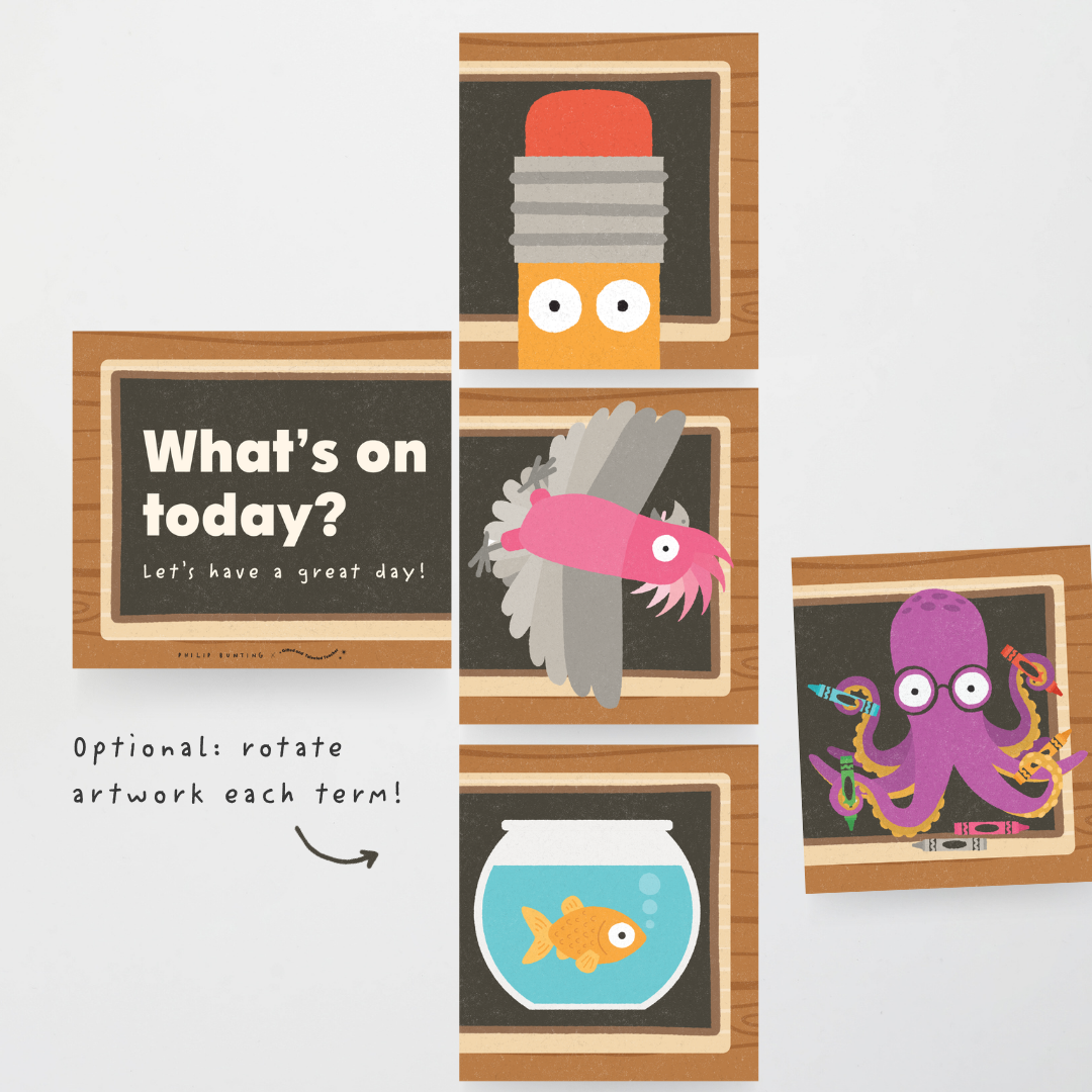 Philip Bunting: Visual Timetable Daily Schedule - Back to School Classroom Decor