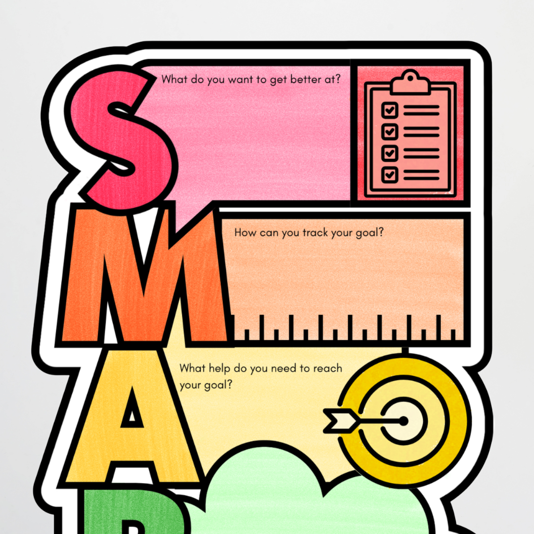 SMART Goal Setting: Student Activity Teacher Resource - Rainbow Classroom Decor - Teacher Resources & Classroom Decor