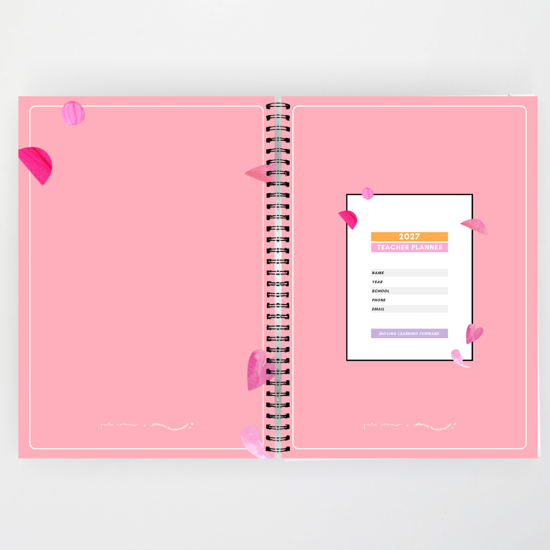 x Pete Cromer 2027 Weekly Teacher Planner: Galah - Australian Fauna and Flora Classroom Decor