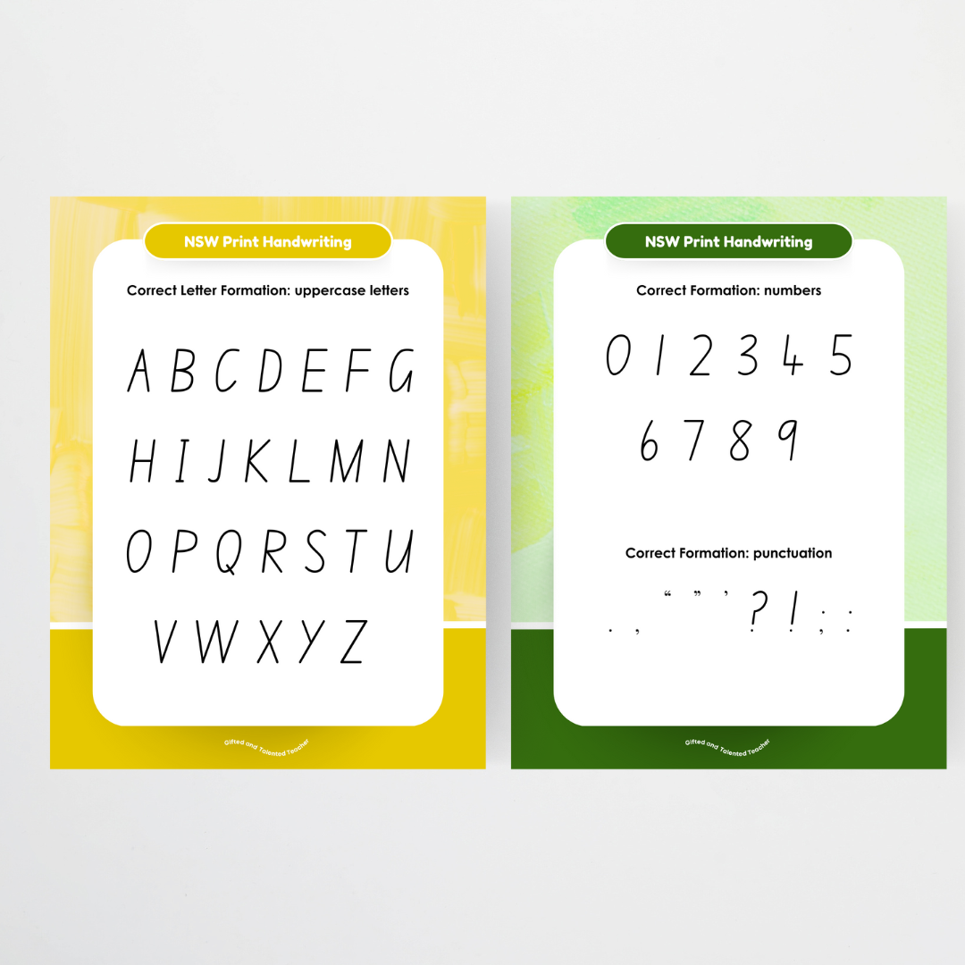 New South Wales Foundation Font Handwriting Posters and Poem - Rainbow - Teacher Resources & Classroom Decor