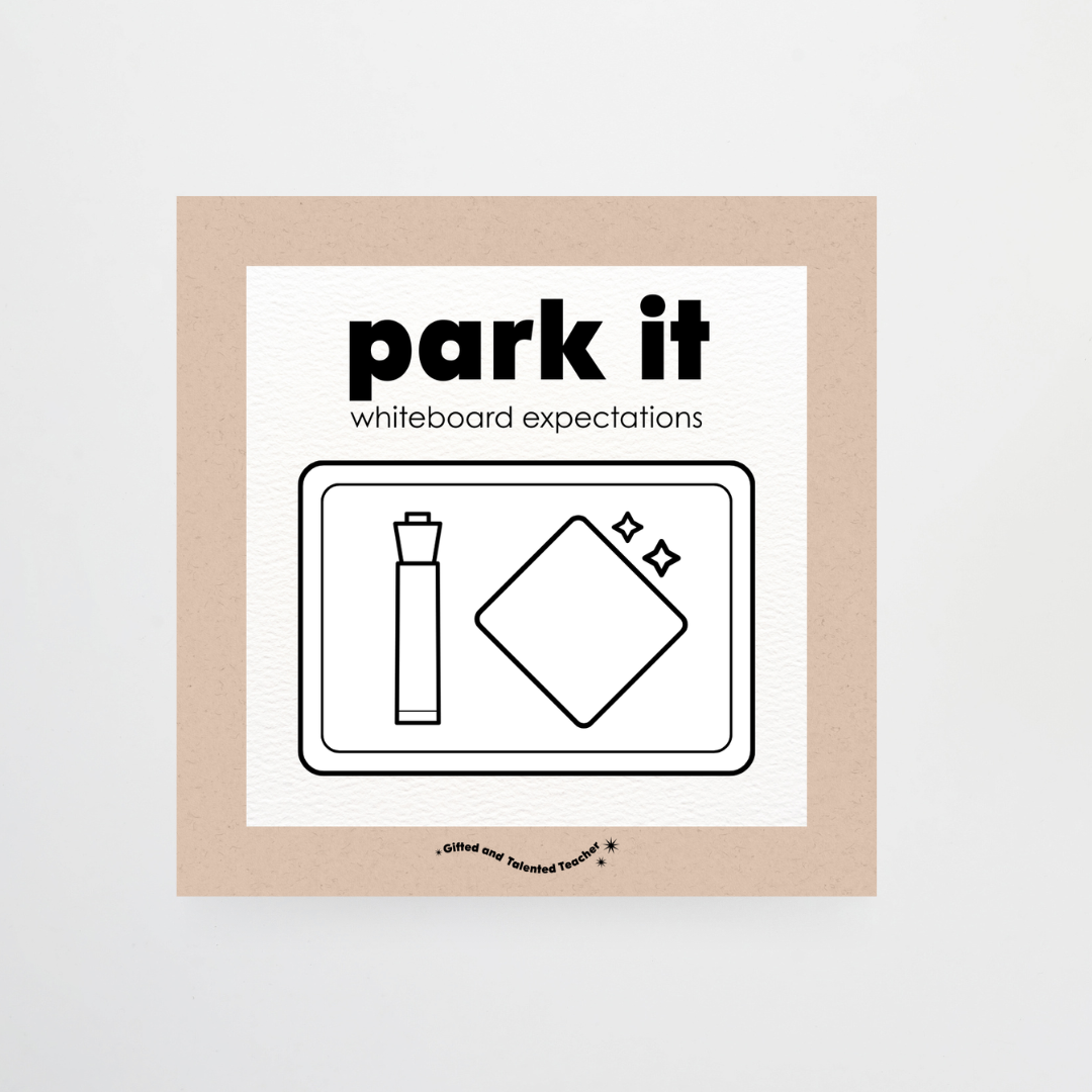 Mini Whiteboard Expectations, Prompts and Cues: Square Icons - Little Circus Classroom Decor