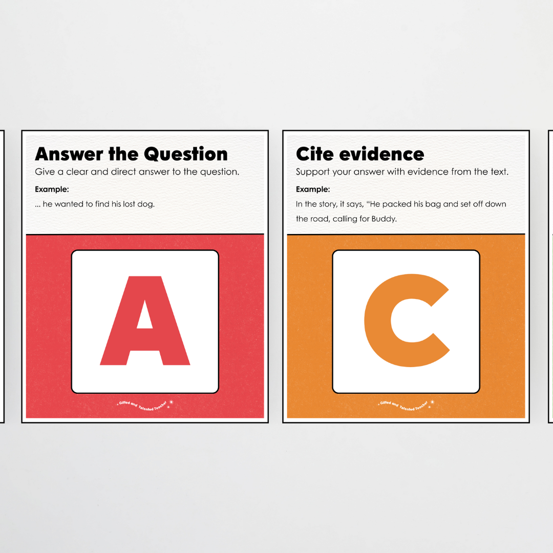 RACES Writing Strategy Poster Set - Watch this Space Classroom Decor - Teacher Resources & Classroom Decor