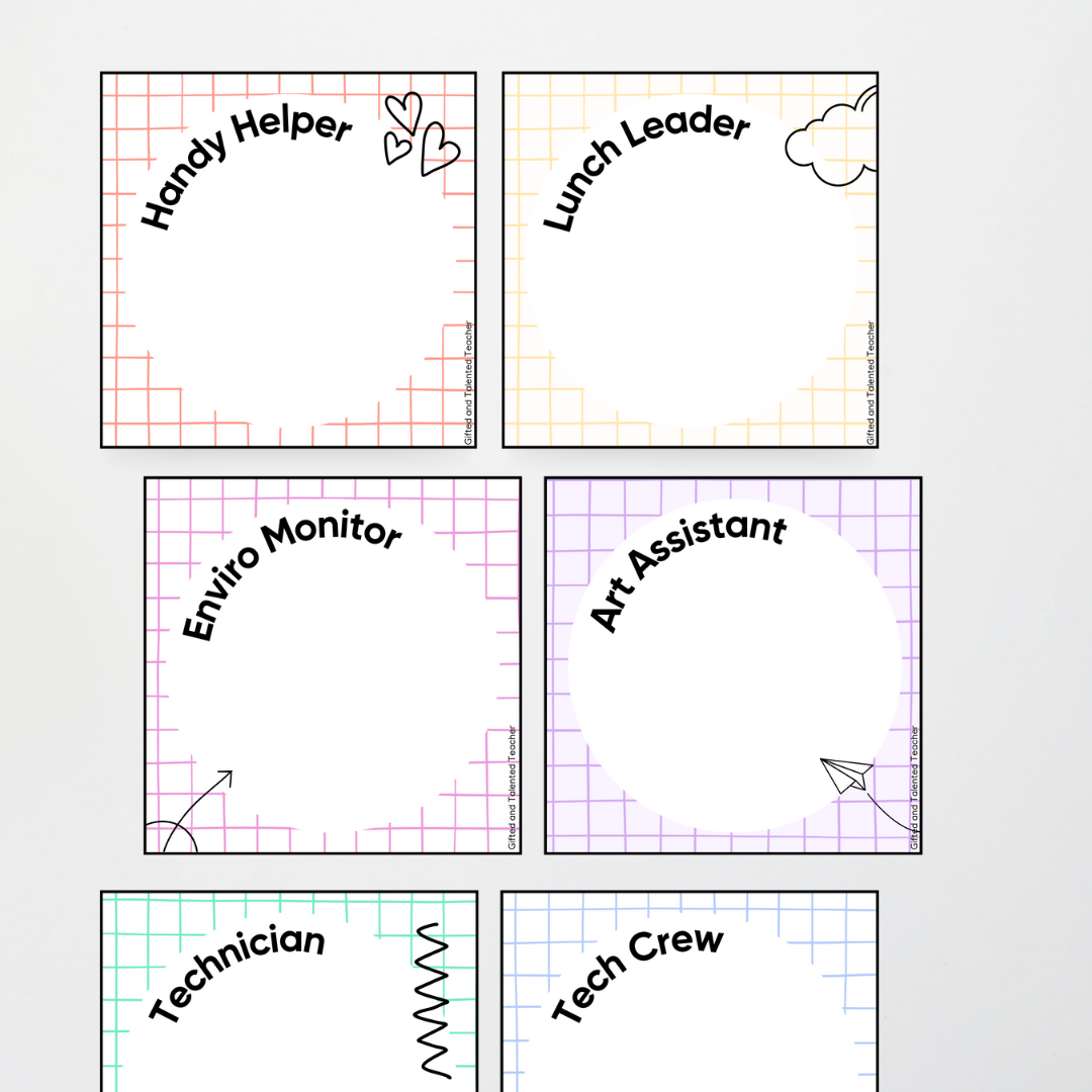 Classroom Jobs - School Doodles Classroom Decor - Teacher Resources & Classroom Decor