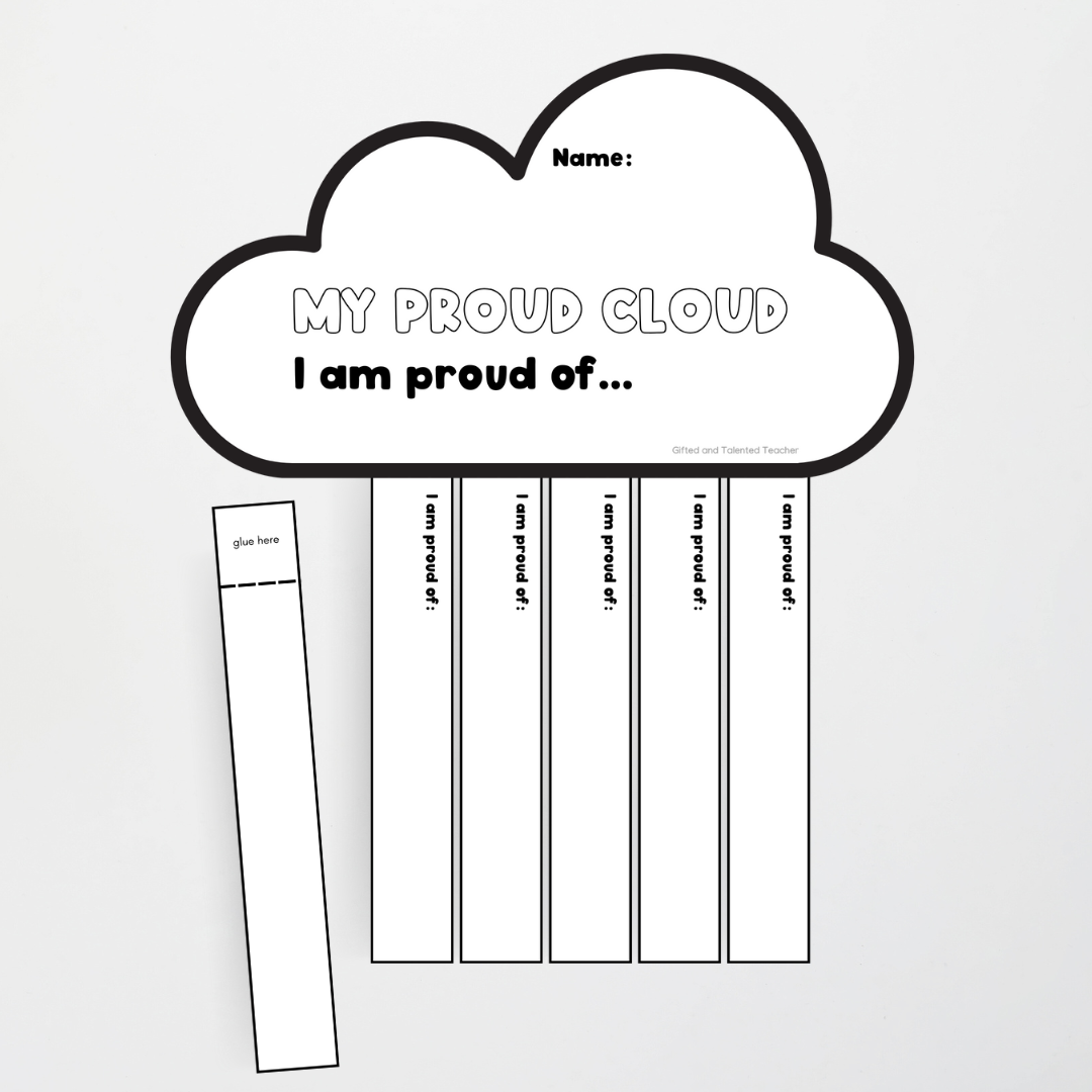 Proud Cloud: Reflection Resource - Rainbow Classroom Decor - Teacher Resources & Classroom Decor