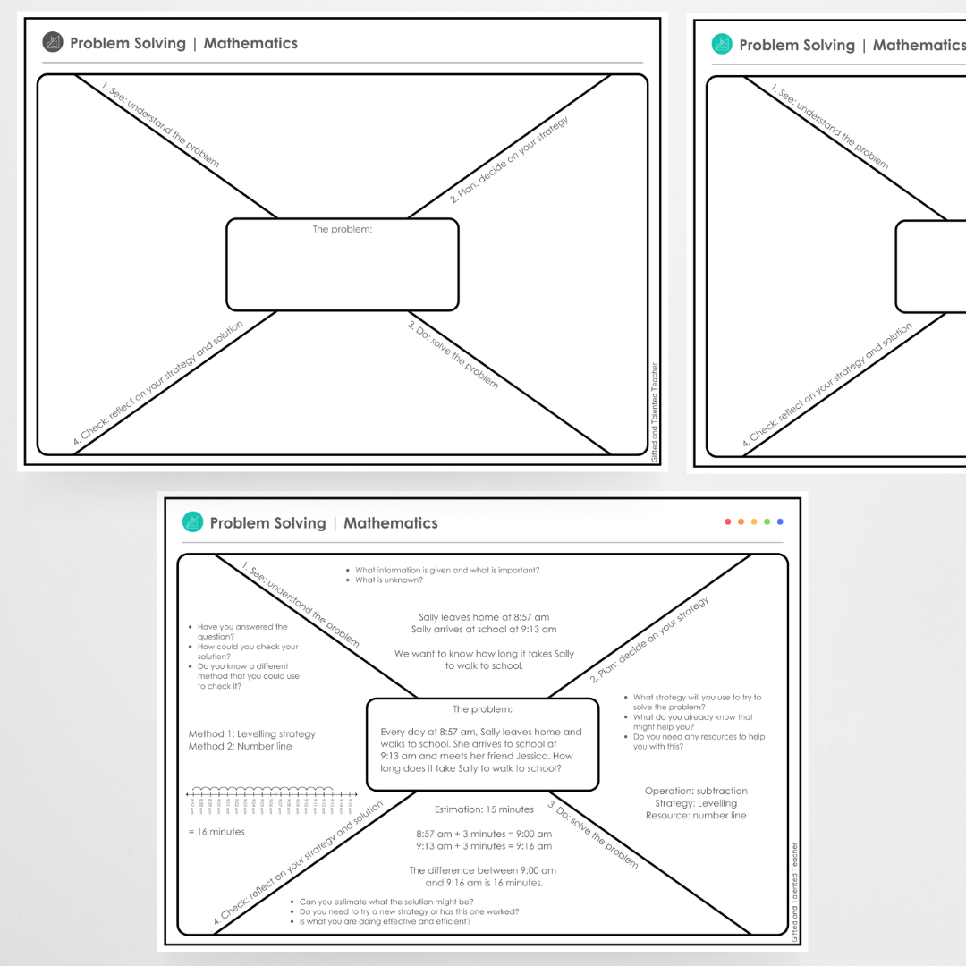 See, Plan, Do, Check Problem Solving Mats