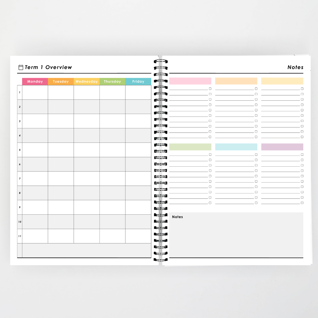 x Philip Bunting 2027 Weekly Teacher Planner: Robot - Back to School Classroom Decor