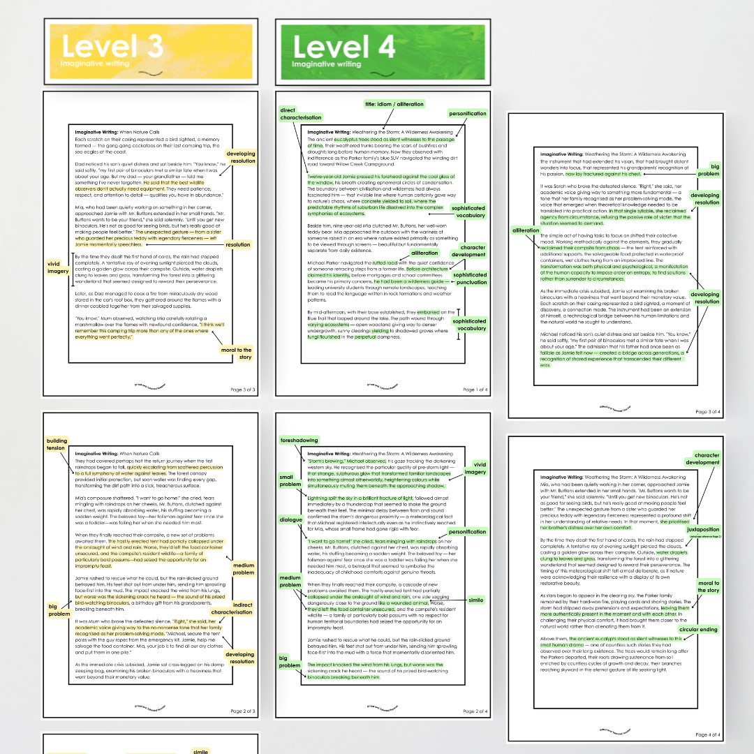 Year 5 and Year 6 - Imaginative Text: Level Up, Bump it Up, WAGOLL Wall Display and Activity - Teacher Resources & Classroom Decor