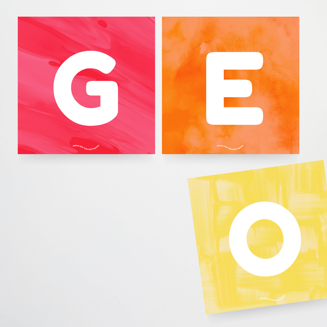 Paint Textured Lettering Tiles - Rainbow Classroom Decor - Teacher Resources & Classroom Decor