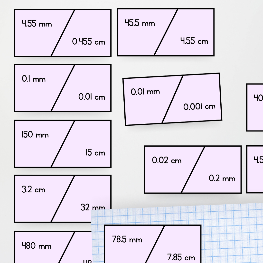Length Match Cards: mm to cm - Teacher Resources & Classroom Decor