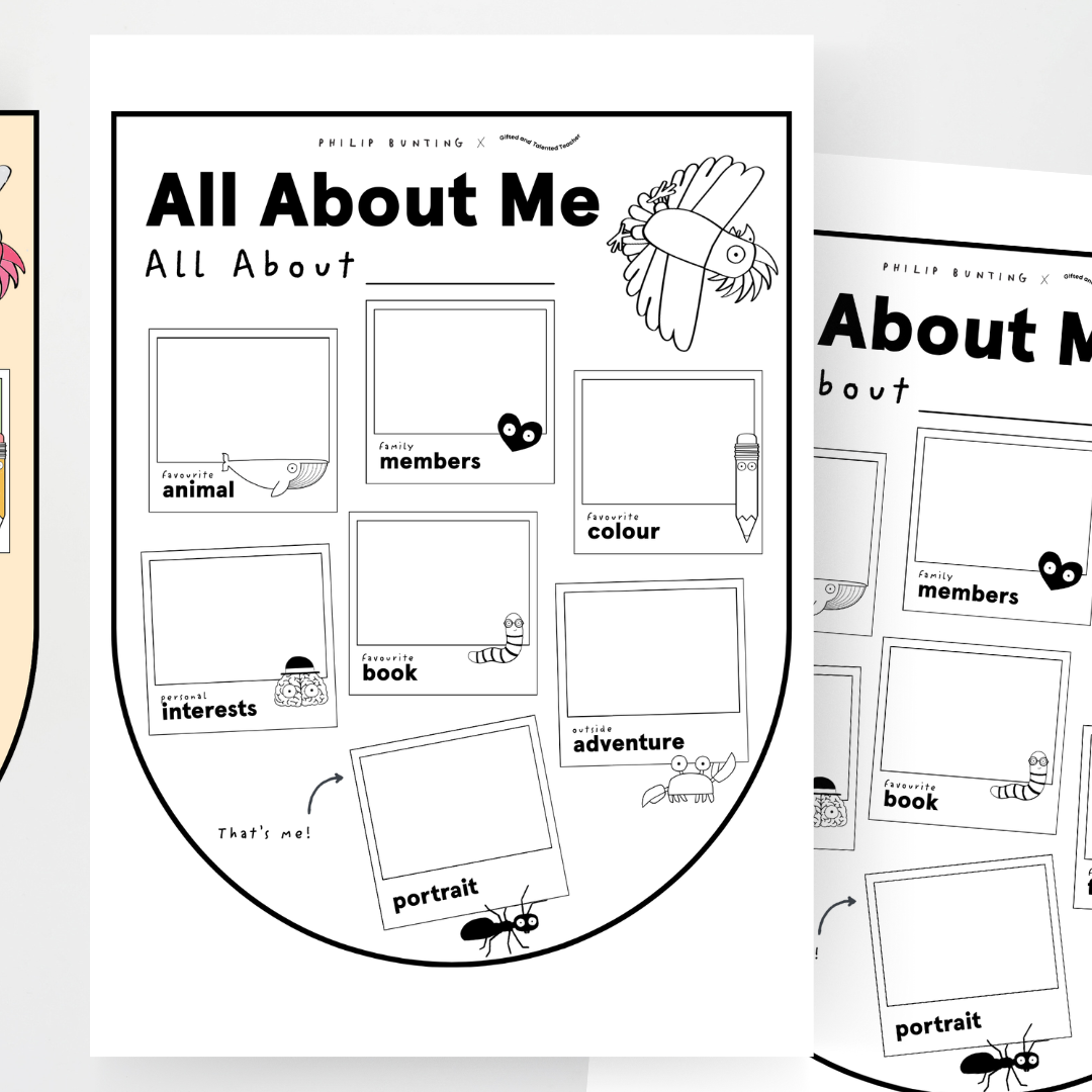 Philip Bunting: All About Me Back to School Activities - Watch this Space Classroom Decor - Teacher Resources & Classroom Decor