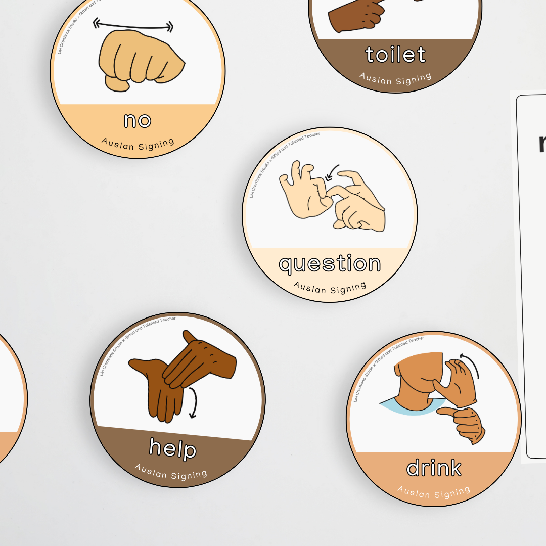Livi Creations Studio: Auslan Classroom Signing - Auslan Classroom Decor - Teacher Resources & Classroom Decor