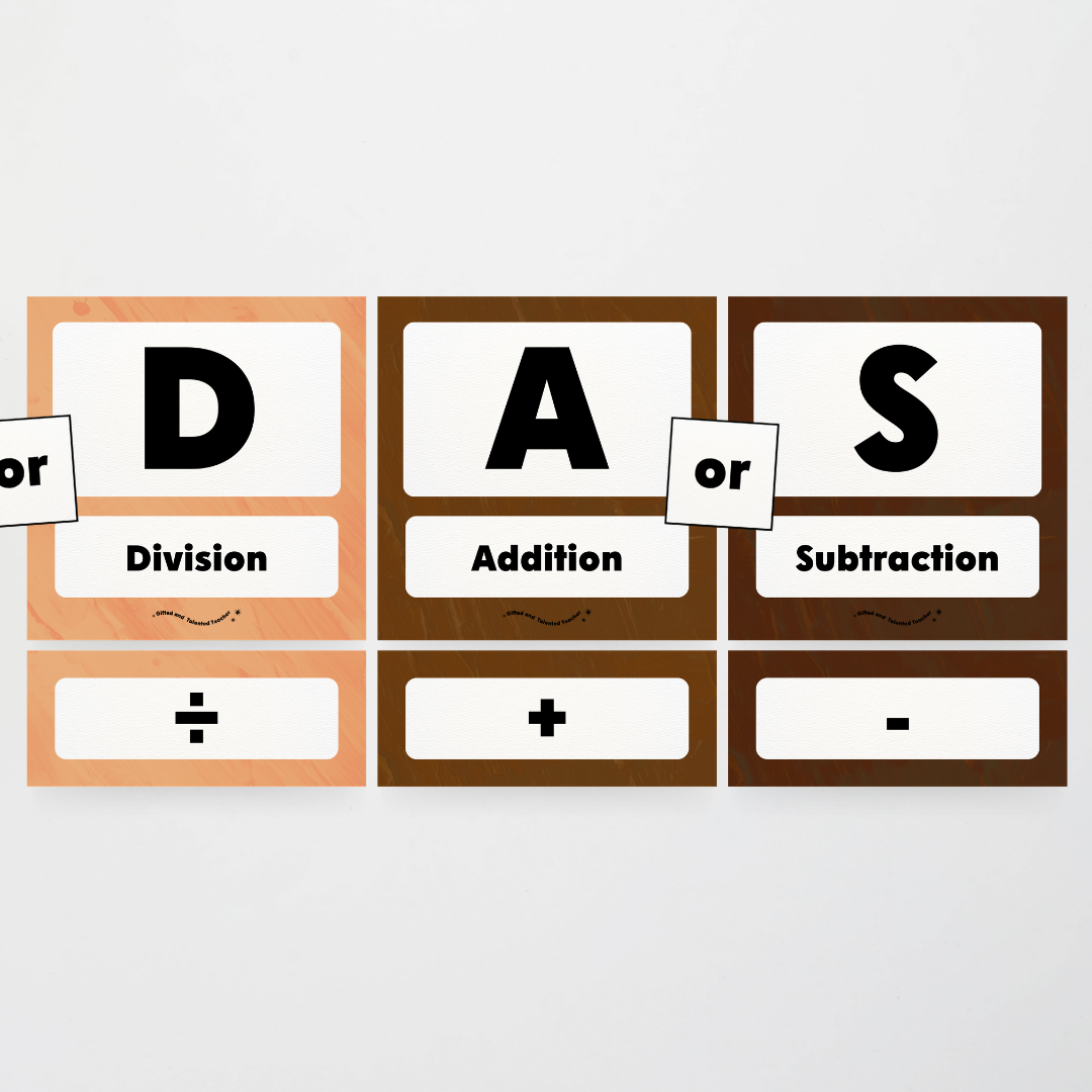 BEMDAS Order of Operations - Neutral Classroom Decor - Teacher Resources & Classroom Decor