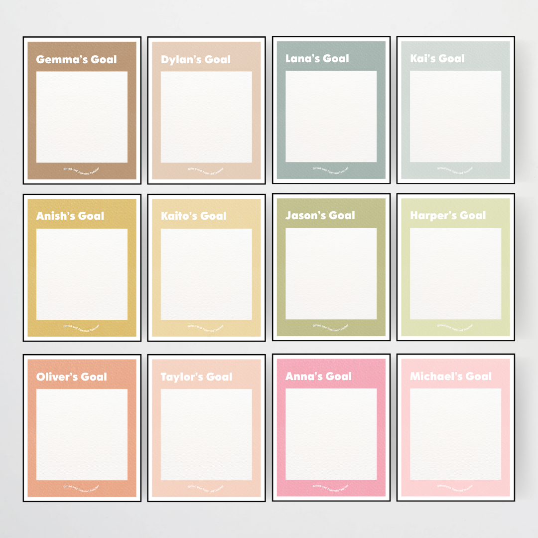 Goal Setting Template: 1 Goal - Farmers Market Classroom Decor