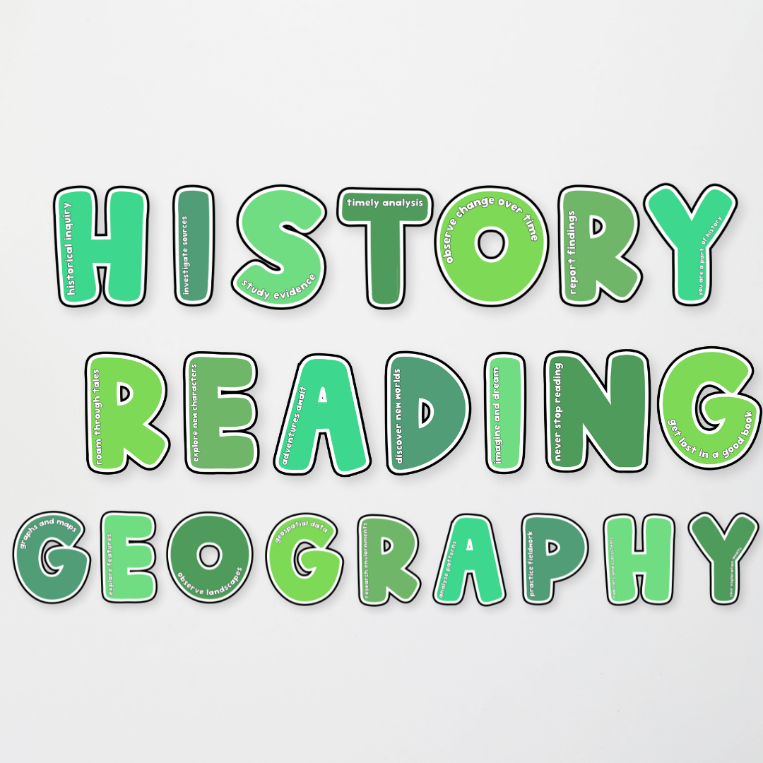 Subject Lettering - Leafy Greens Classroom Decor - Teacher Resources & Classroom Decor