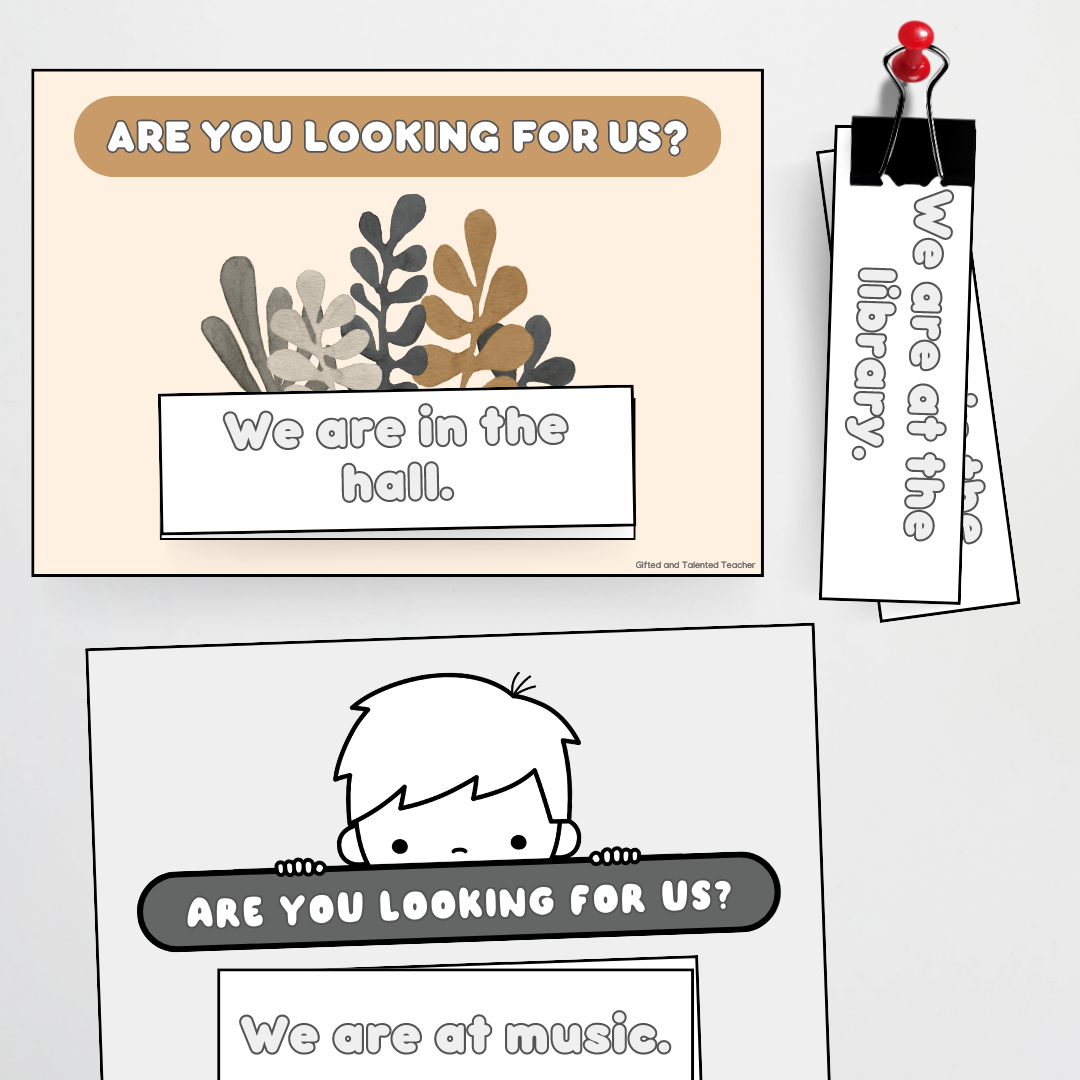 Matisse: Location Door Display - Neutral Classroom Decor - Teacher Resources & Classroom Decor