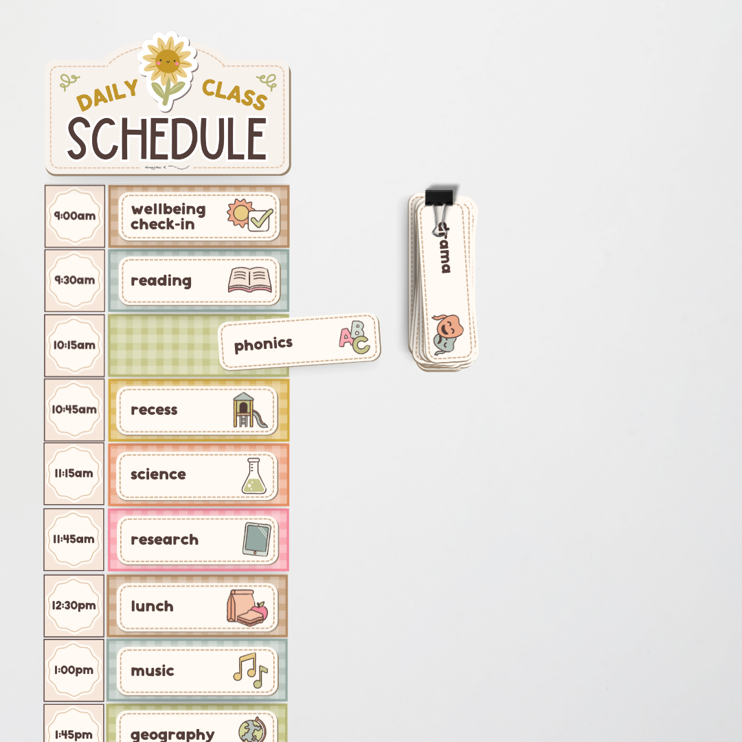 Daily Schedule - Farmers Market Classroom Decor - Teacher Resources & Classroom Decor