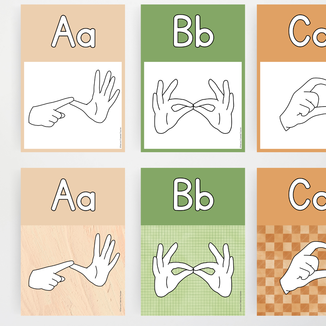 Auslan Alphabet Posters - Woodland Classroom Decor - Teacher Resources & Classroom Decor