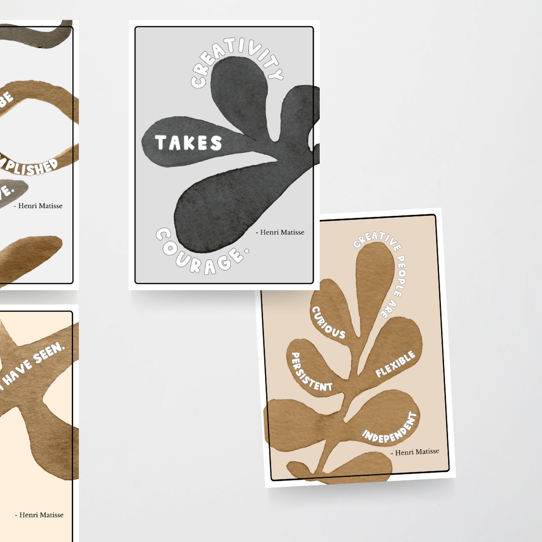 Matisse: Quote Posters - Neutral Classroom Decor - Teacher Resources & Classroom Decor