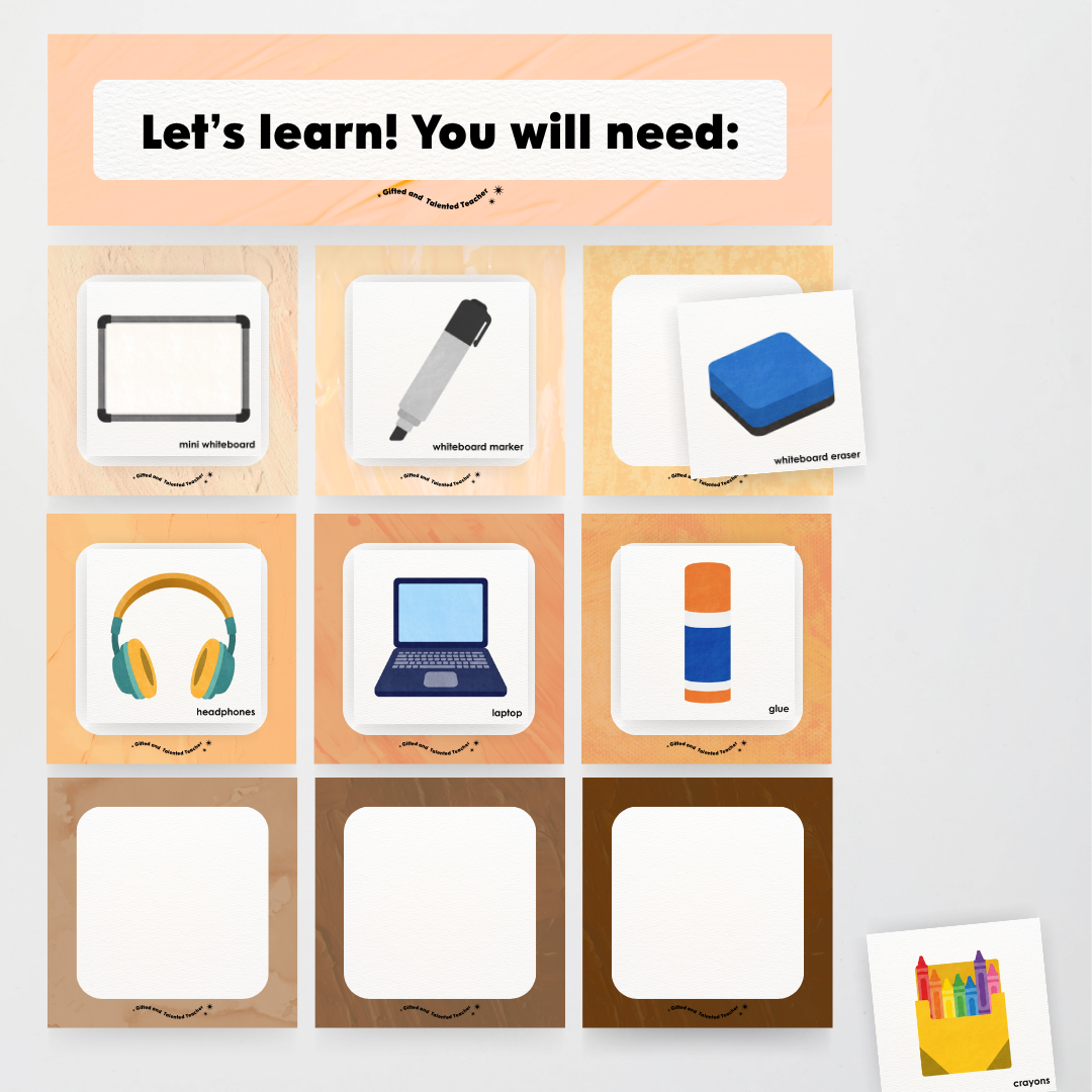Supplies You Will Need Classroom Display - Neutral Classroom Decor