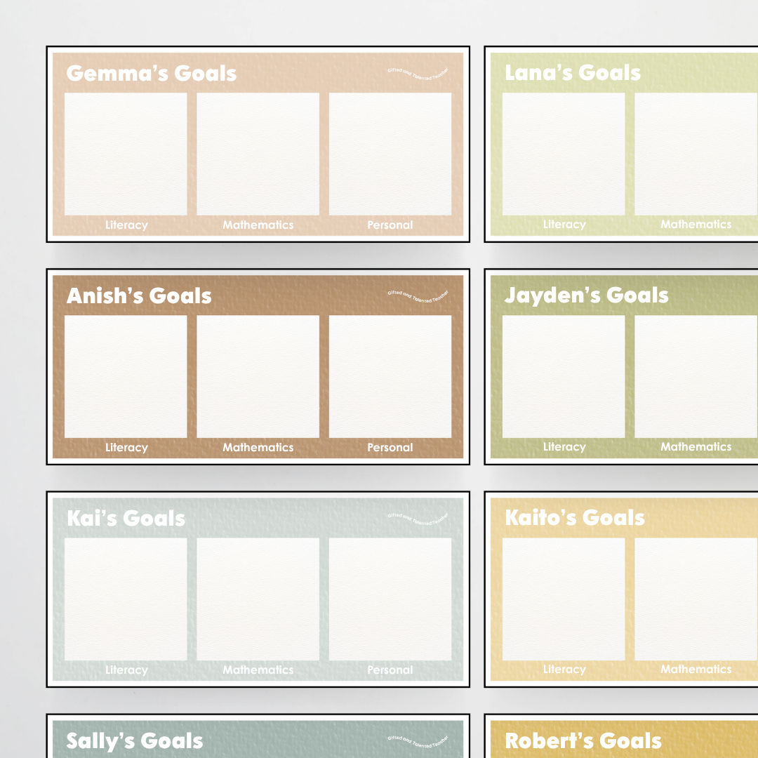 Goal Setting Template: 3 Goals - Farmers Market Classroom Decor