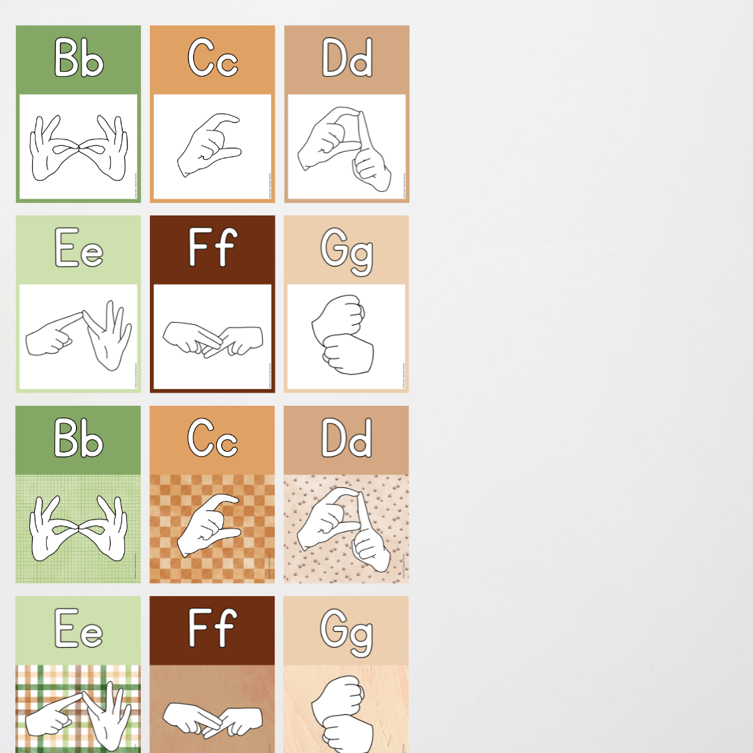 Auslan Alphabet Posters - Woodland Classroom Decor - Teacher Resources & Classroom Decor