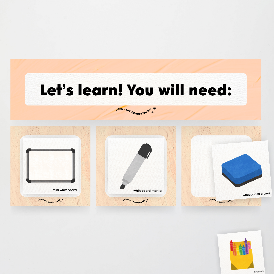 Supplies You Will Need Classroom Display - Neutral Classroom Decor