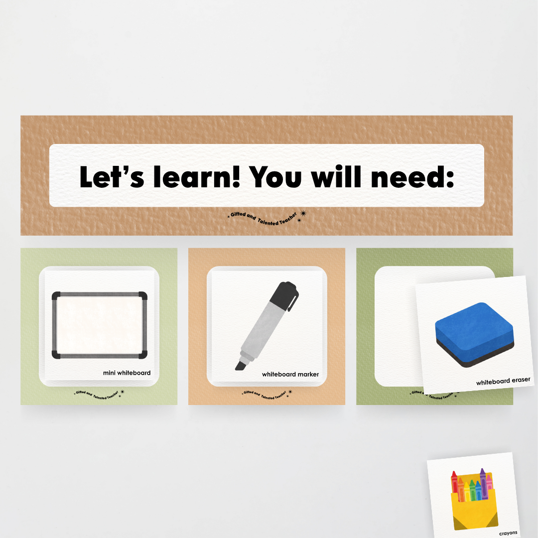 Supplies You Will Need Classroom Display - Woodland Classroom Decor