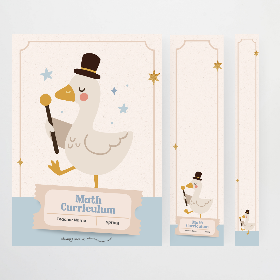 Binder Covers Circus Animals - Little Circus Classroom Decor