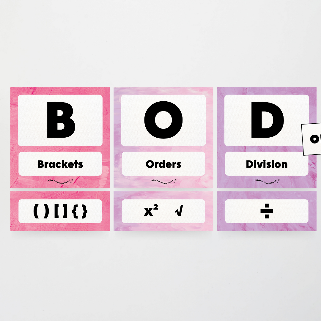 BODMAS Order of Operations - Sea Life Classroom Decor - Teacher Resources & Classroom Decor