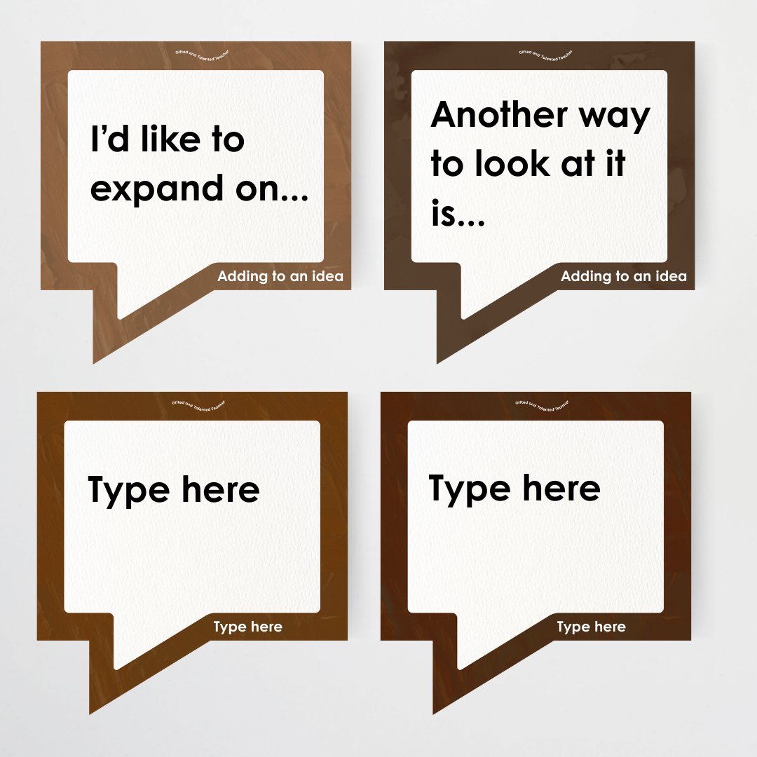 Conversation Starter Cards: Developing Oracy in the Classroom - Neutral Classroom Decor