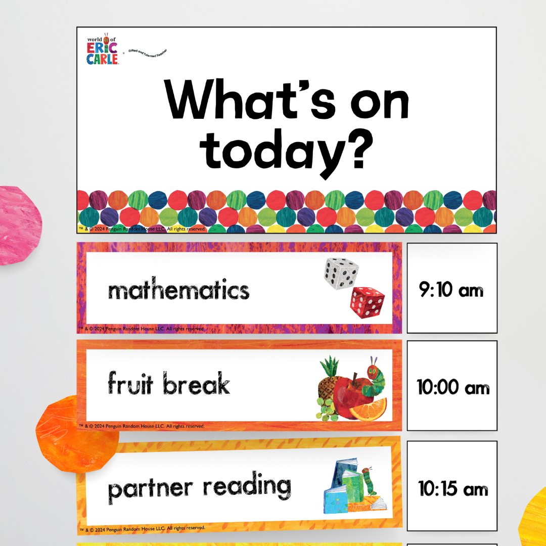 Daily Schedule - The Very Hungry Caterpillar™ - Teacher Resources & Classroom Decor