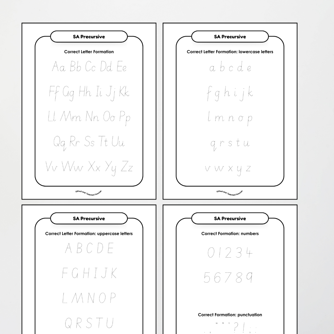 South Australian Precursive Handwriting Tracing Mats - Rainbow - Teacher Resources & Classroom Decor