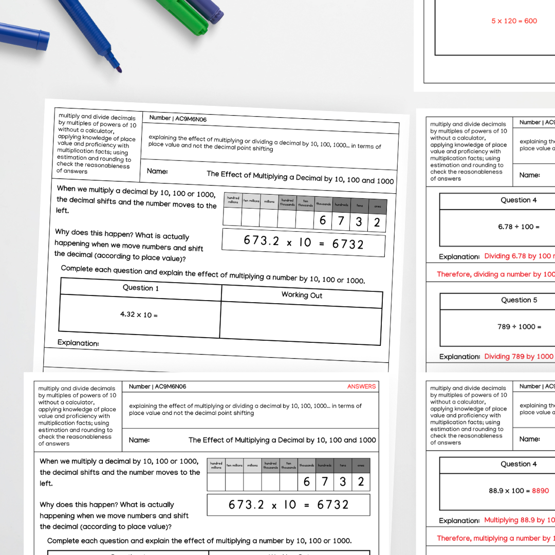Number Bundle - Year 6 Australian Curriculum - Teacher Resources & Classroom Decor