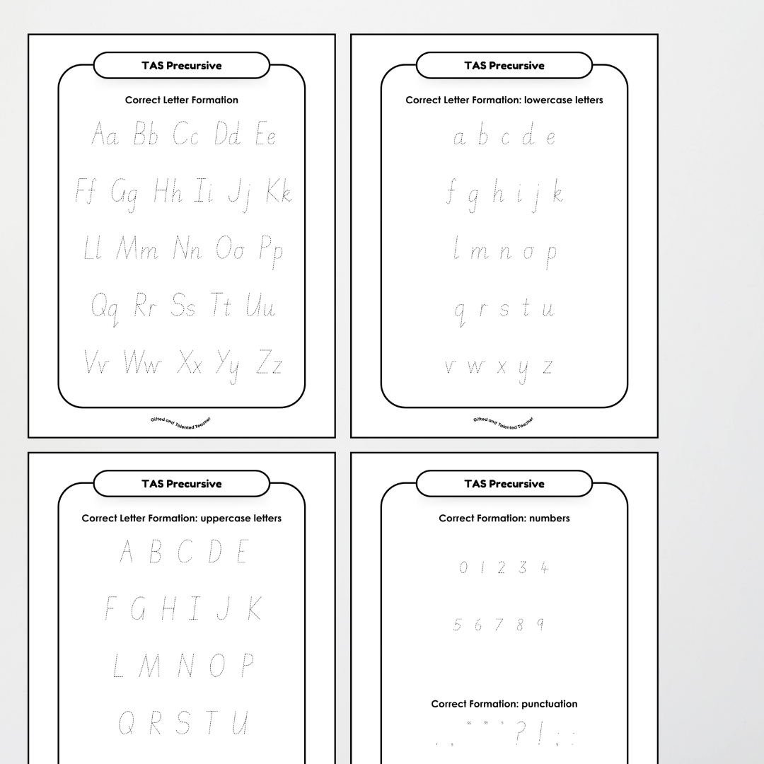 Tasmanian Precursive Handwriting Tracing Mats - Rainbow - Teacher Resources & Classroom Decor