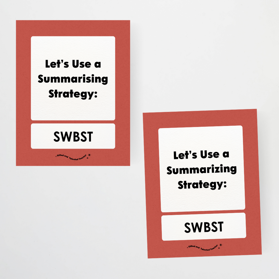 Summarising the Text: SWBST Somebody, Wanted, But, So Then - Little Circus Classroom Decor