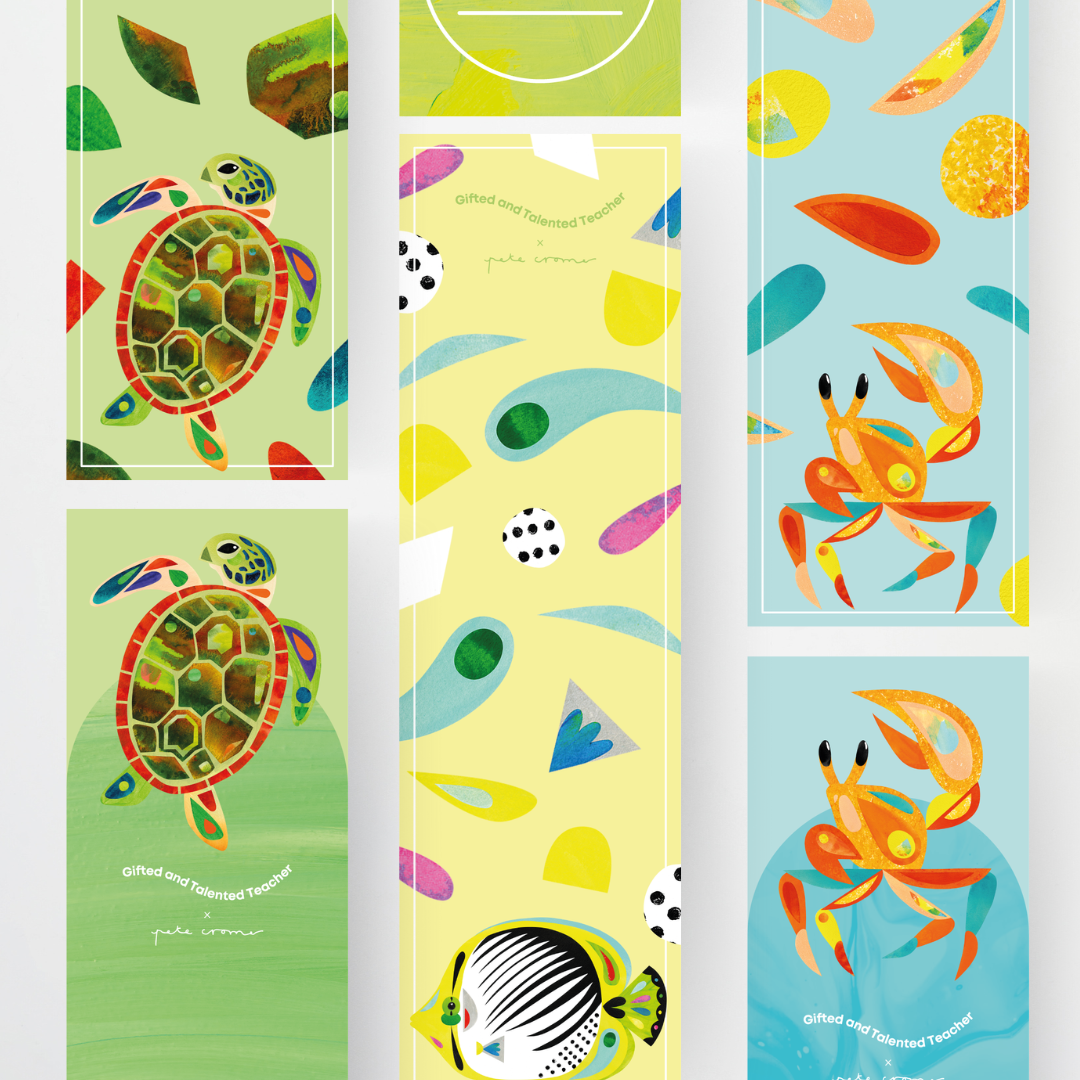 Pete Cromer: Colour Bookmarks - Sea Life Classroom Decor - Teacher Resources & Classroom Decor