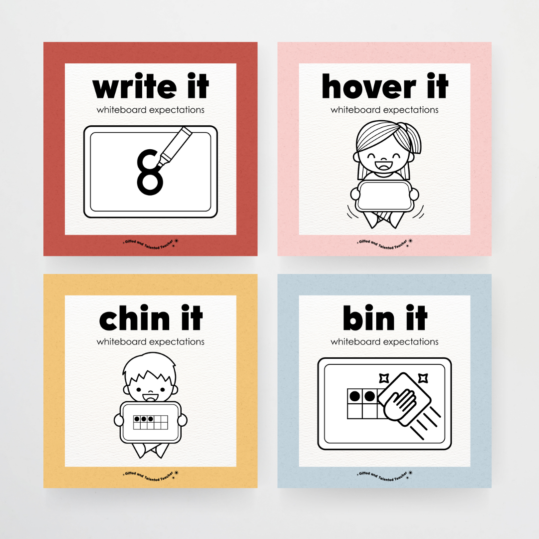 Mini Whiteboard Expectations, Prompts and Cues: Square Icons - Little Circus Classroom Decor - Teacher Resources & Classroom Decor
